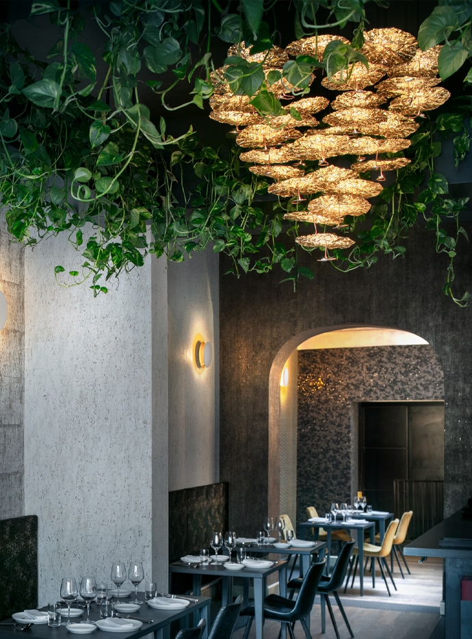 Gold Moon Chandelier