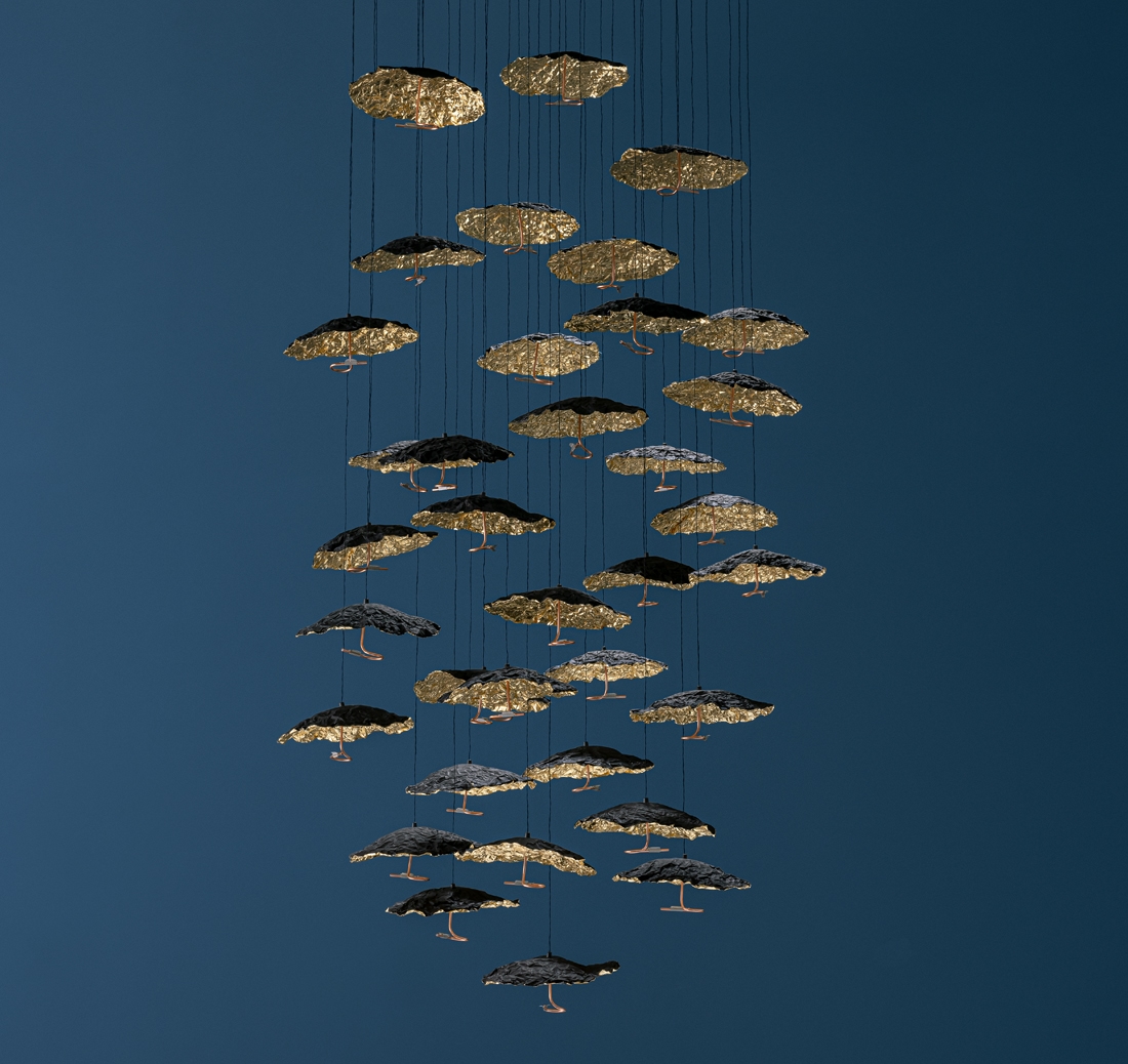 Gold Moon Chandelier