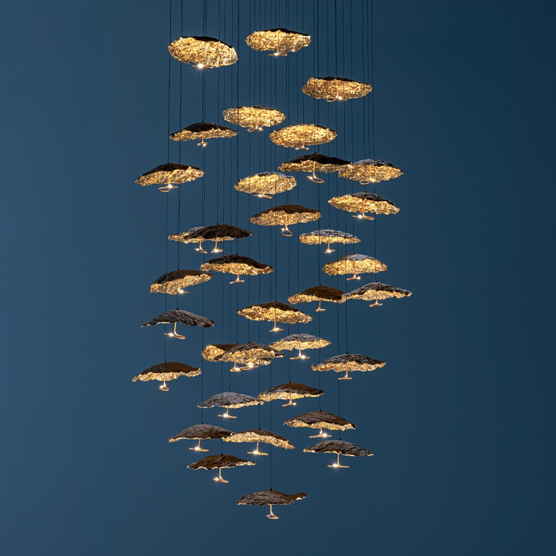 Gold Moon Chandelier