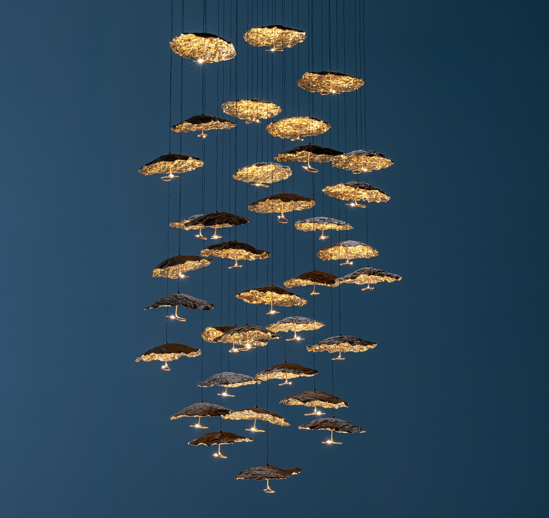 Gold Moon Chandelier